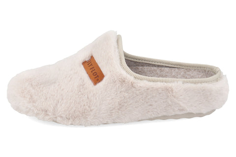Ciabatta da Donna in Microfibra E Peluche