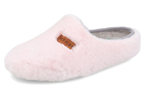 Damesslipper van microvezel en pluche