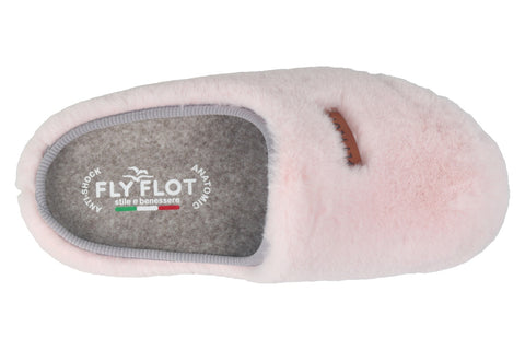 Damesslipper van microvezel en pluche